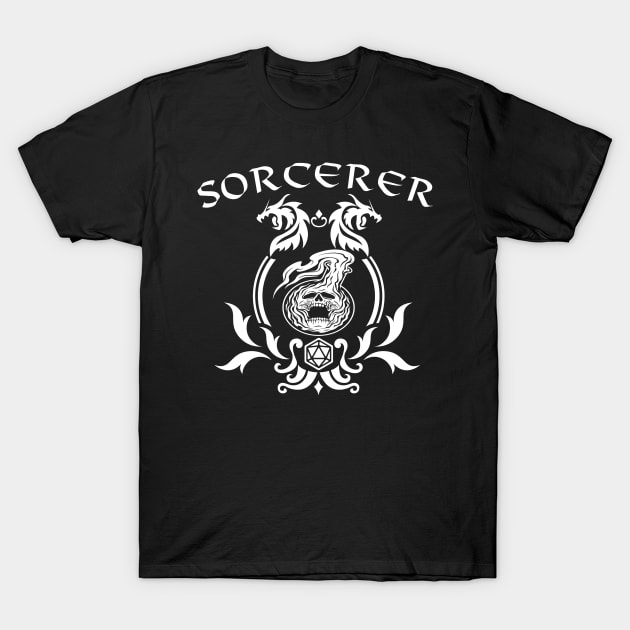 DnD Sorcerer Class Symbol Print T-Shirt by DungeonDesigns